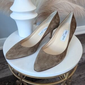 New Jimmy Choo Brown Suede Women's Pumps